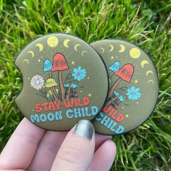 Stay Wild Moon Child Coaster Set | Car Accessories | Moon Phases - Picture 6 of 11